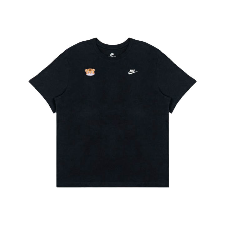 Nike Nike Swoosh T Shirts Men's Black Crew Neck Moderate Straight Fit