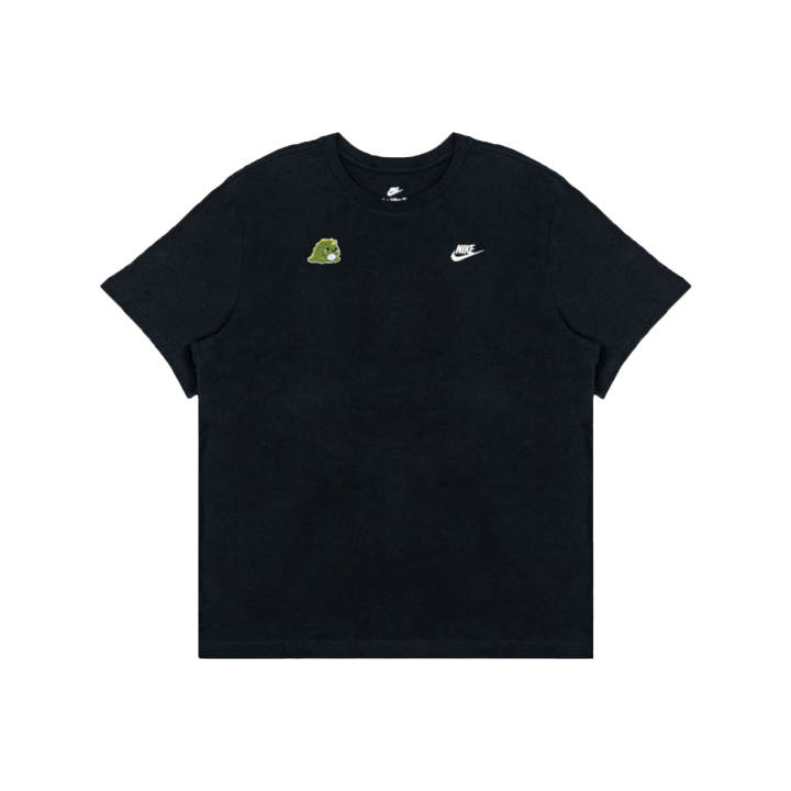 Nike Nike Swoosh T Shirts Men's Black Crew Neck Moderate Straight Fit
