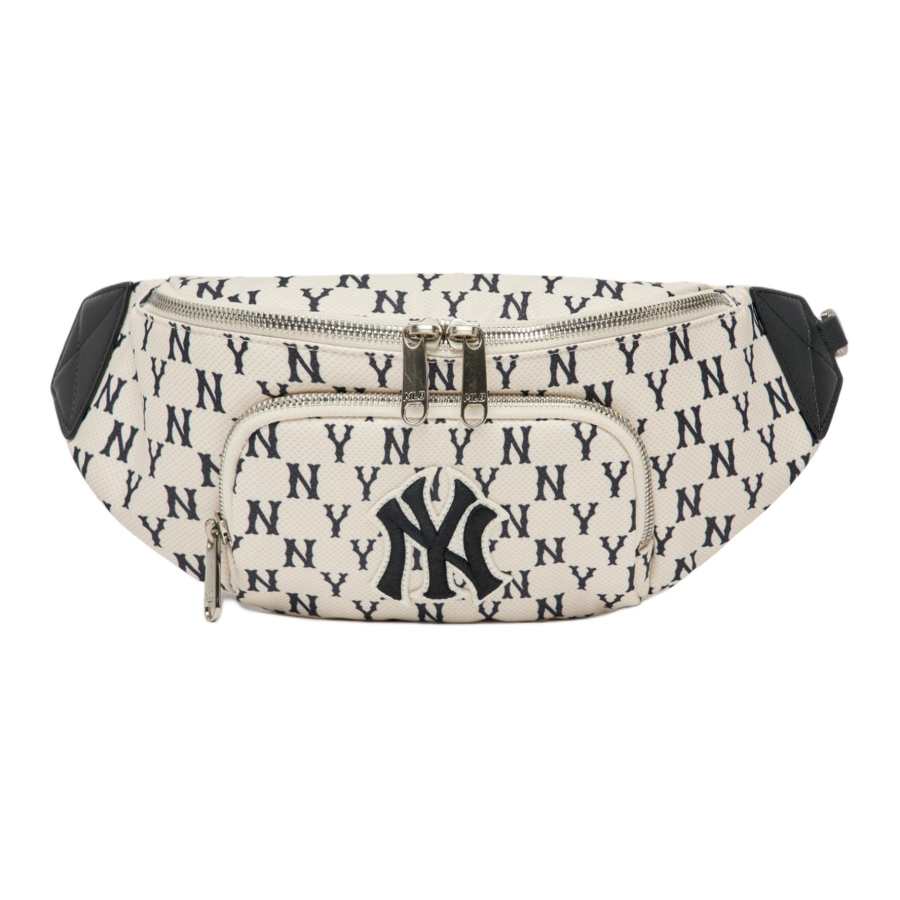 MLB MLB Monogram Collection Polyester Combo Bag Fanny Pack Unisex Black White
