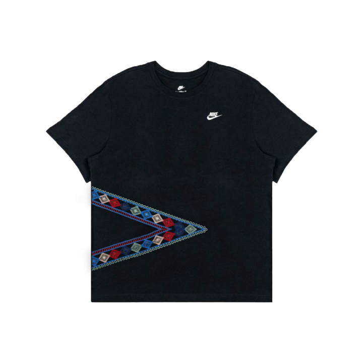 Nike Nike T Shirts Men's Black Crew Neck Moderate Straight Fit