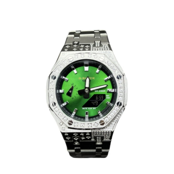 CASIO CASIO Custom Collection Quartz Movement Stainless Steel Watchband Watch Men's Watches Green Dial