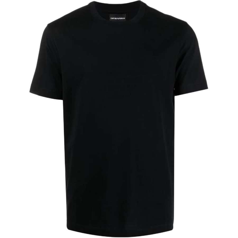 EMPORIO ARMANI Logo Jacquard Crewneck T Shirt