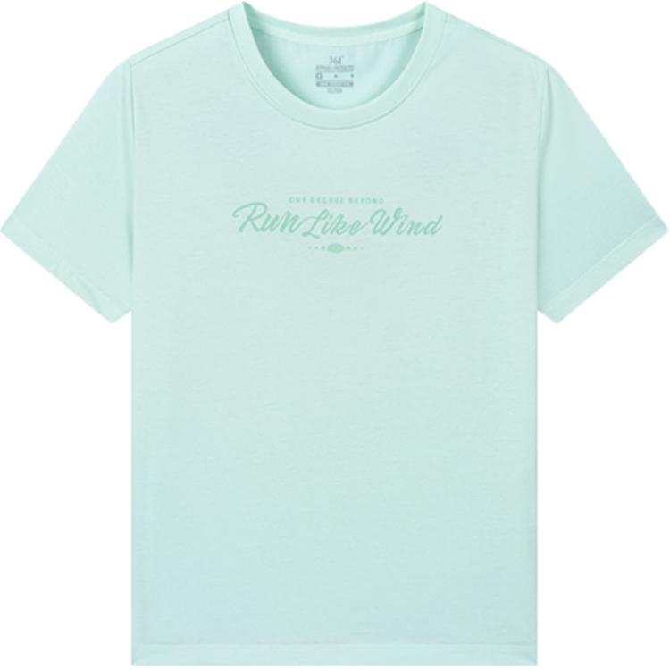 361° T Shirts Women's Microwave Green Crew Neck Thin Straight Fit