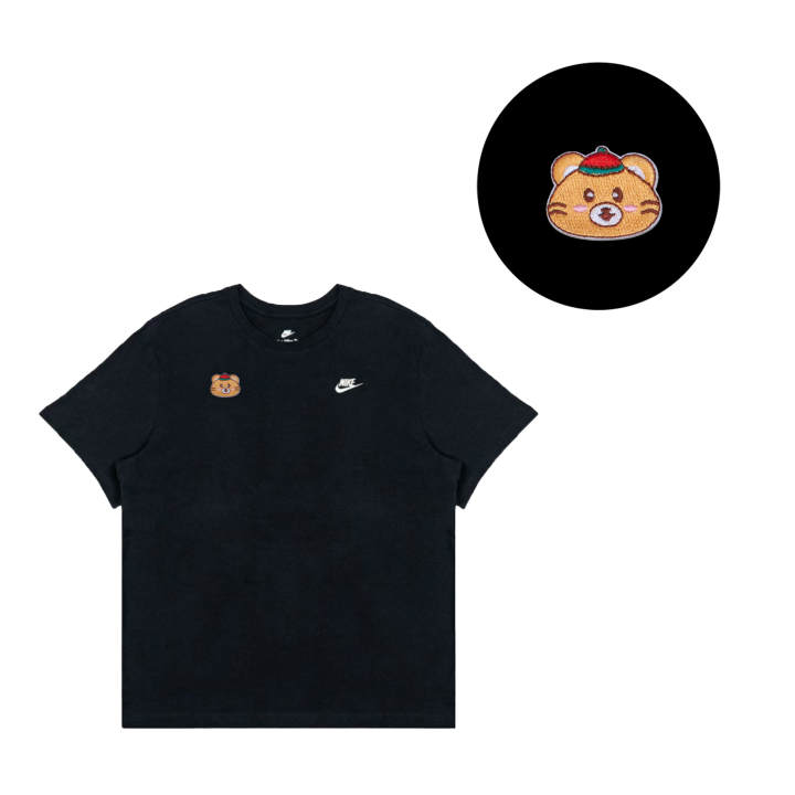 Nike Nike Swoosh T Shirts Men's Black Crew Neck Moderate