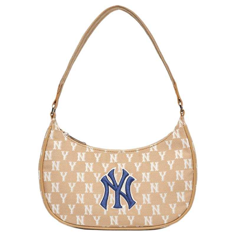 MLB MLB Monogram Collection Artificial Leather With Polyester Shoulder Bag Women's Butter Latte