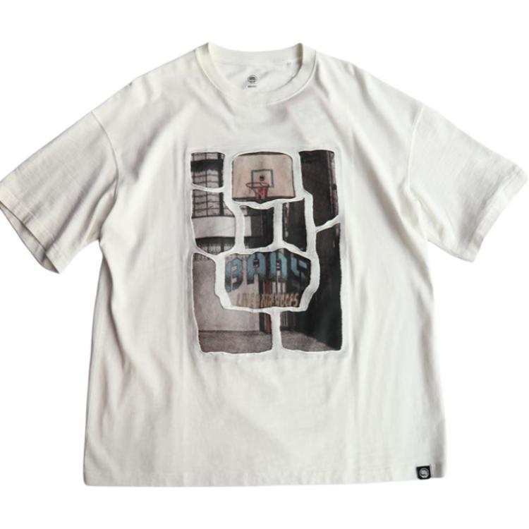 Li-Ning Li Ning T Shirts Men's White Crew Neck Moderate Straight Fit