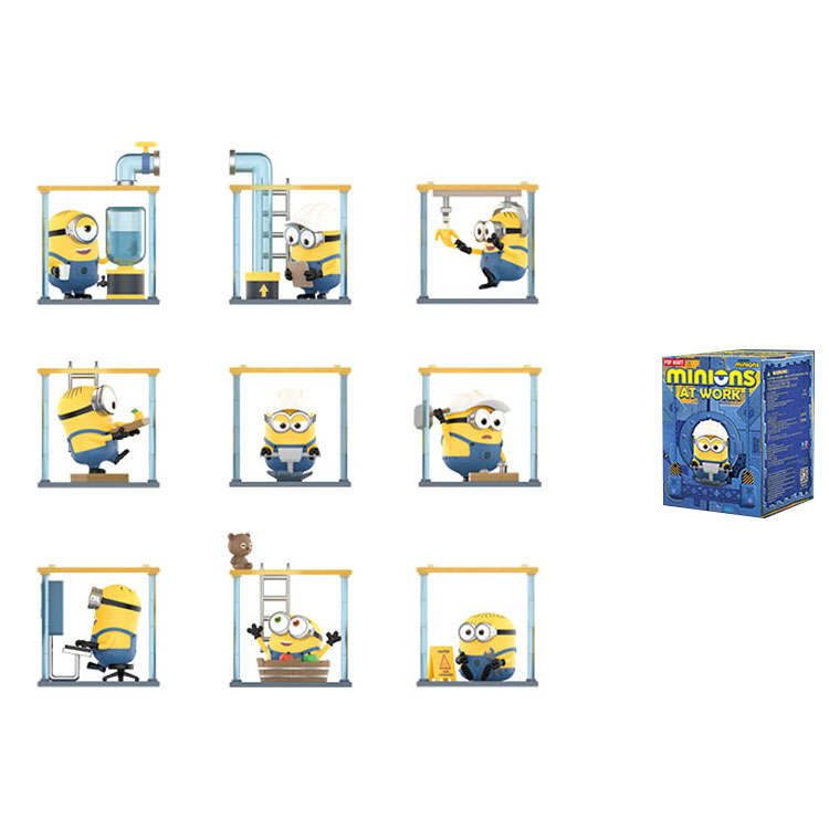 POP MART POP MART Minions Secret Base Collection Creative Mystery Boxes Single Mystery Box/Full Box 9 Pcs