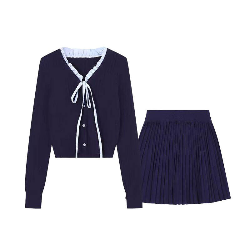 MARIE·COCO MARIE·COCO Two Piece Skirt Sets Women's V Neck Moderate Short