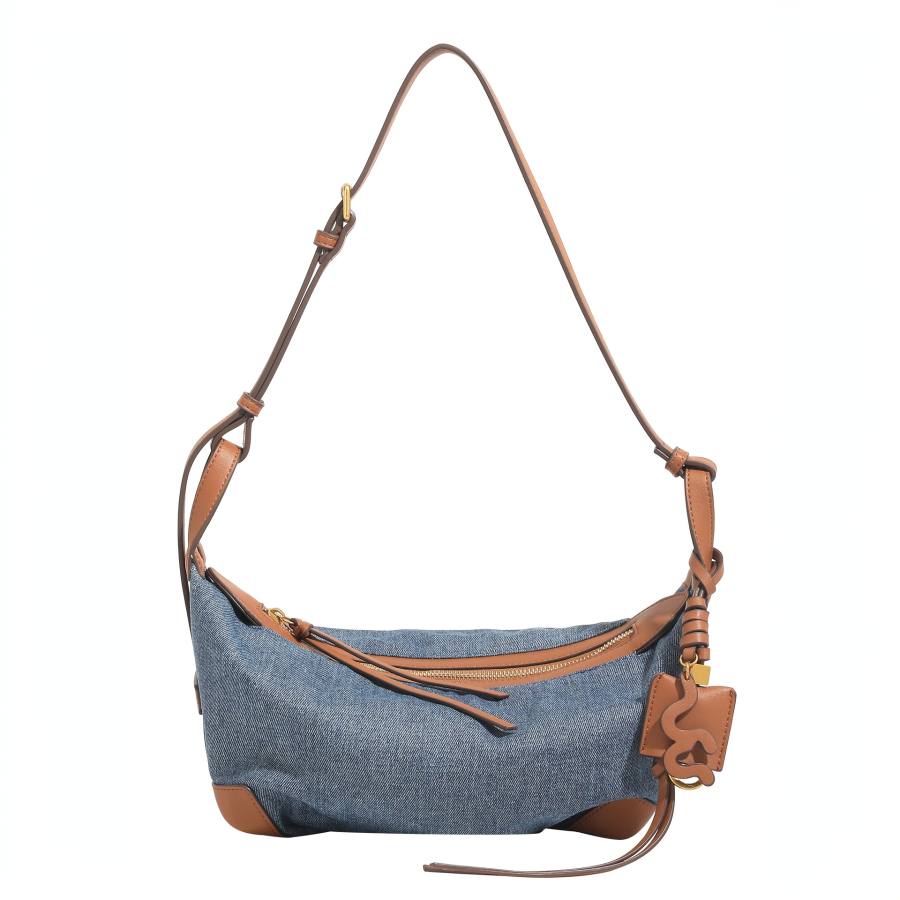 PAYOT Denim Shoulder Bag, Crossbody Bag Regular Women's Denim Blue