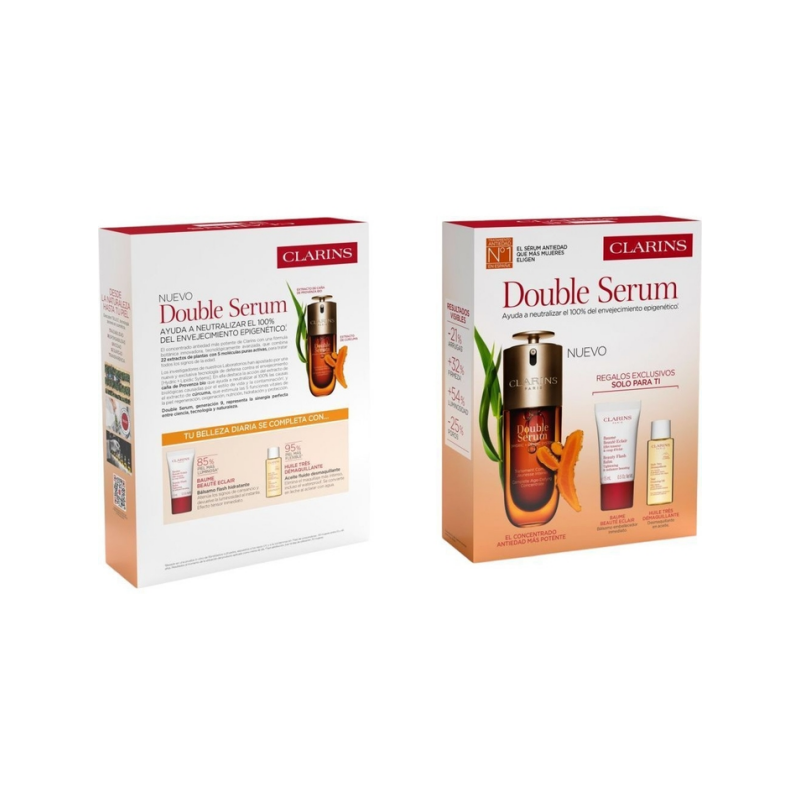 CLARINS Dual Serums Skincare Sets Refreshing Brightening Hydrating Three Piece Set