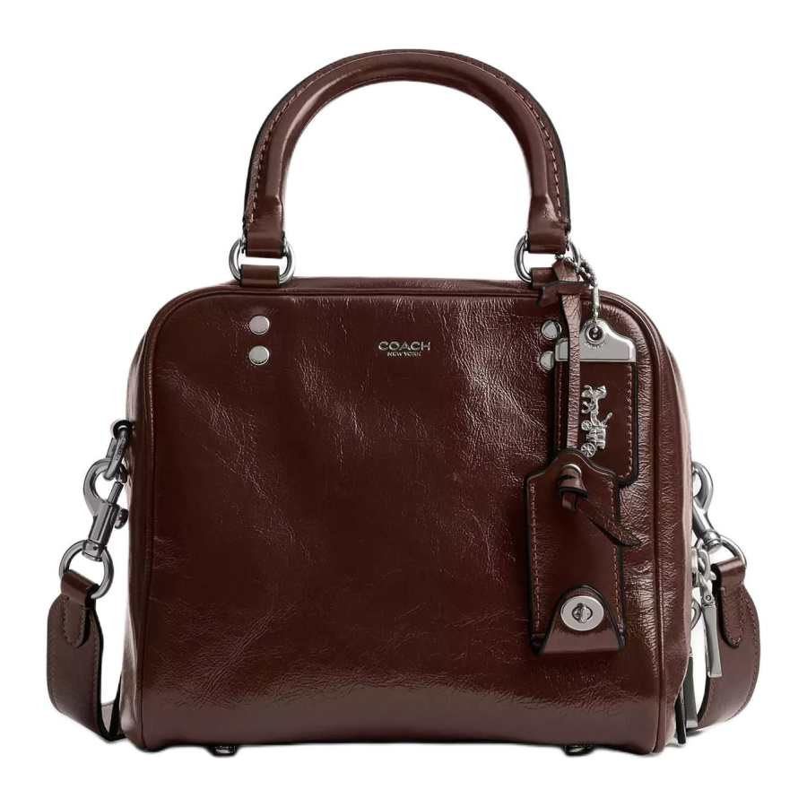 COACH Rogue Leather Toast Bag, Shoulder Bag, Crossbody Bag, Handbag Small Women's Brown
