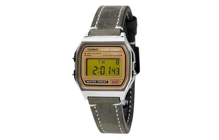 CASIO CASIO Custom Collection Quartz Movement Genuine Leather Strap Watch Men's Watches Gold Dial