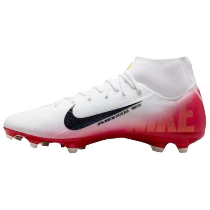 Nike Nike Mercurial Superfly 10 FG Rubber Long Studs MG Rubber Short Studs Abrasion Resistant Soccer Shoes Unisex White Red