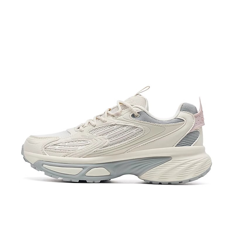 XTEP Cushioning Abrasion Resistant Slip Resistant Low top Casual Shoes Women's White Sand Gray