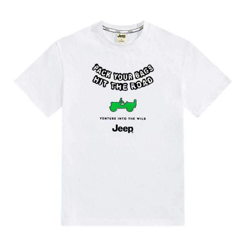 Jeep T Shirts Unisex Crew Neck Moderate Heavyweight