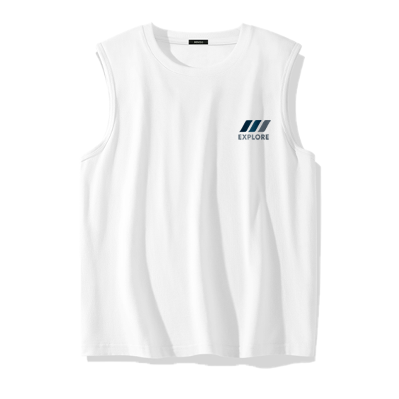 MINISO Tank Tops Unisex Crew Neck Moderate Sleeveless
