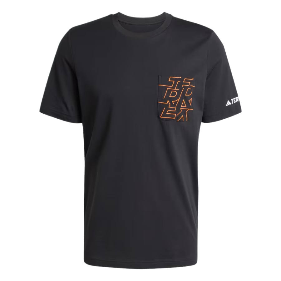 Adidas Adidas Terrex T Shirts Men's Black Crew Neck Moderate Straight Fit