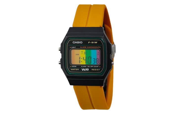 CASIO CASIO Custom Collection Quartz Movement Silicone Strap Watch Men's Watches Black Dial