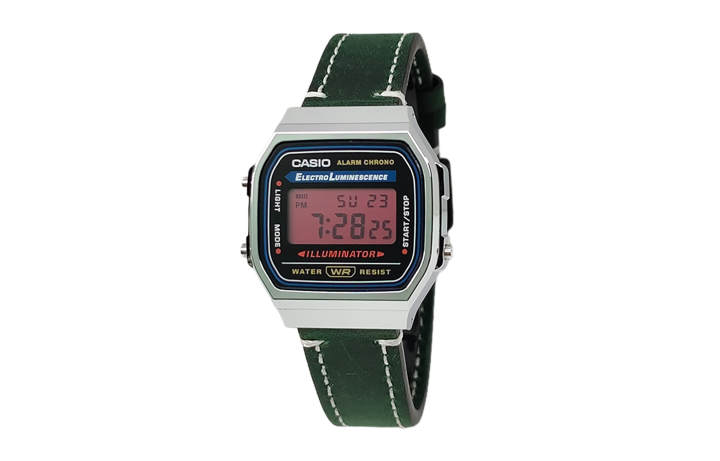 CASIO CASIO Custom Collection Quartz Movement Genuine Leather Strap Watch Men's Watches Black Dial