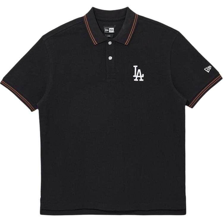 New Era T Shirts Unisex Black Polo Collar
