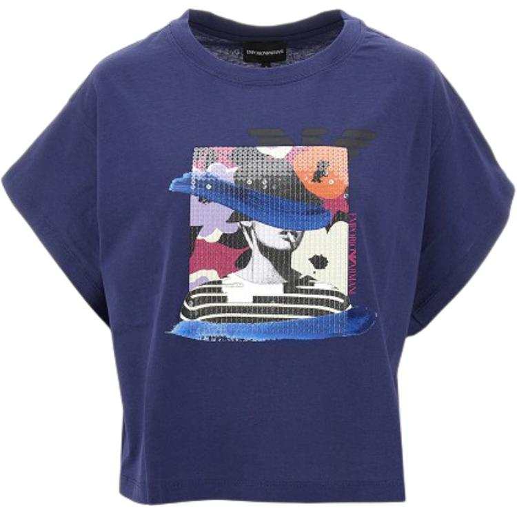 EMPORIO ARMANI T Shirt Women's Blue Purple