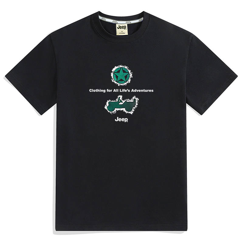 Jeep T Shirts Unisex Crew Neck Moderate Heavyweight