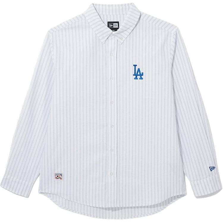 New Era Shirts Unisex White Stripes Lapel Moderate