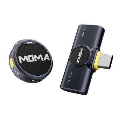 MOMA Mini Wireless Lapel Microphone Live Streaming Recording Equipment Cell Phone Noise Cancellation