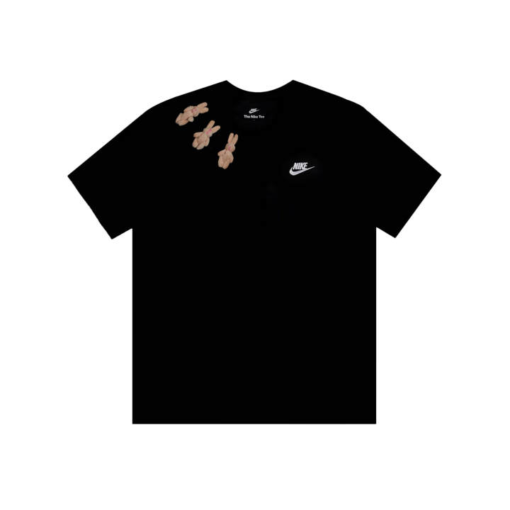 Nike Nike Swoosh T Shirts Men's Black Crew Neck Moderate Straight Fit