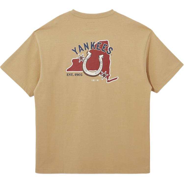 New Era T Shirts Unisex Khaki Crew Neck