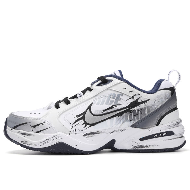 Nike Nike Air Monarch 4 Space Exploration Cow Split Leather Low top Chunky Sneakers Unisex Blue White