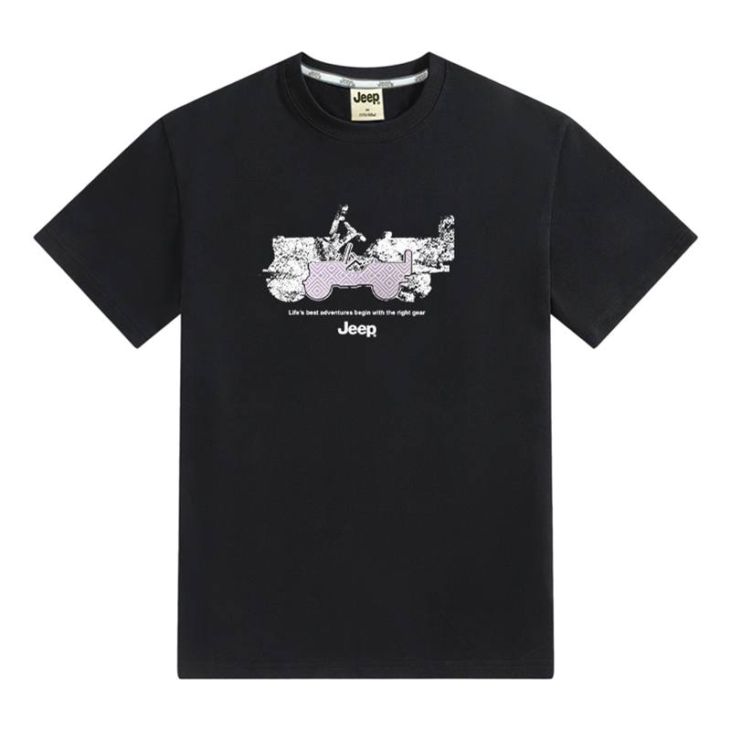 Jeep T Shirts Unisex Crew Neck Moderate Heavyweight