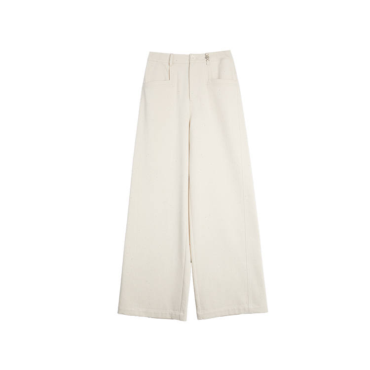 ELLE Casual Pants Women's Light Khaki Moderate Bootcut Pants