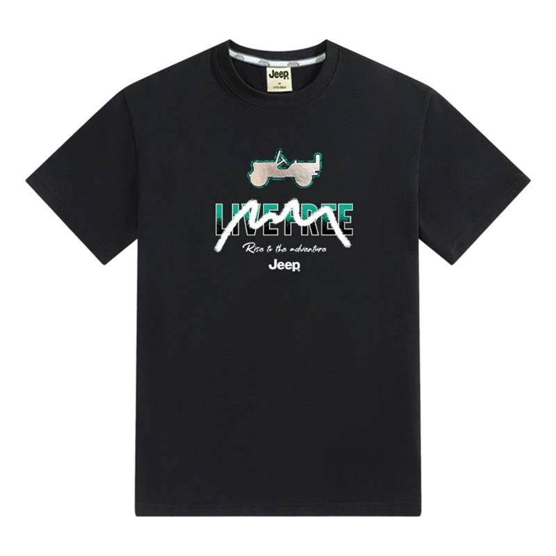 Jeep T Shirts Unisex Crew Neck Moderate Heavyweight