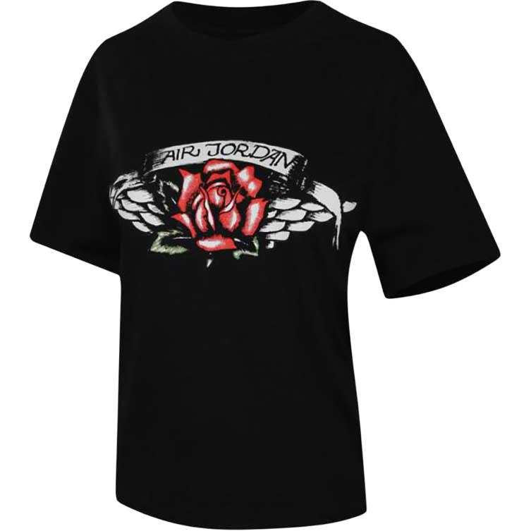 Jordan Jordan T Shirts Women's Black Crew Neck Moderate