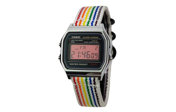 CASIO CASIO Custom Collection Quartz Movement Nylon Strap Watch Unisex Black Dial