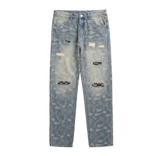 EPTISON Jeans Men's Blue Moderate Straight Fit Pants
