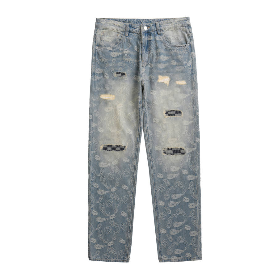 EPTISON EPTISON Jeans Men's Blue Moderate Straight Fit Pants