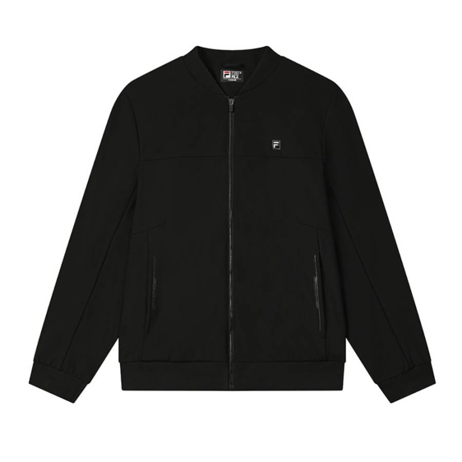 FILA WHITE Jackets Men's Jet Black Crew Neck Moderate Other