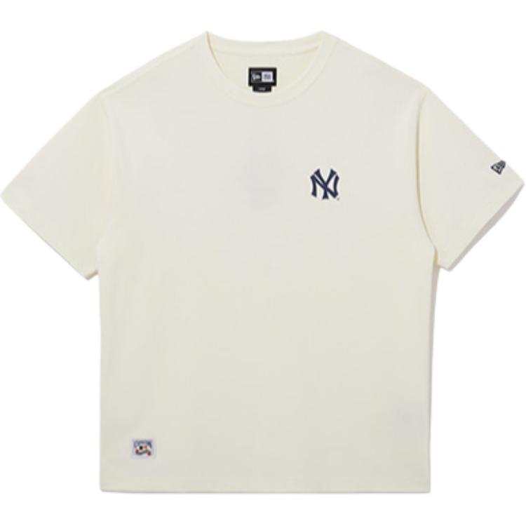 New Era T Shirts Unisex Ivory White Crew Neck