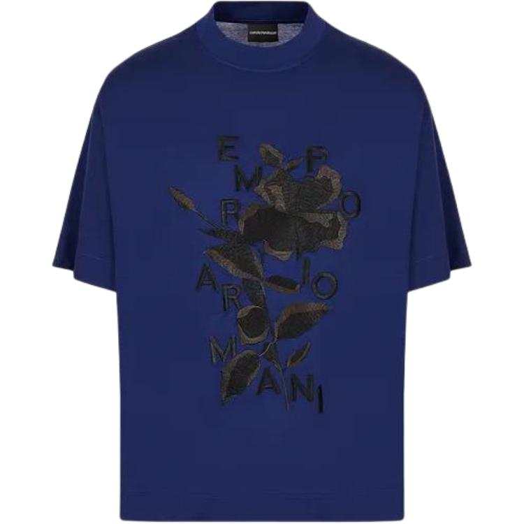 EMPORIO ARMANI T Shirts Men's Blue Crew Neck