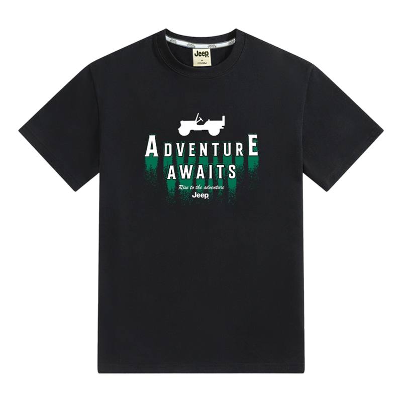 Jeep T Shirts Unisex Crew Neck Moderate Heavyweight