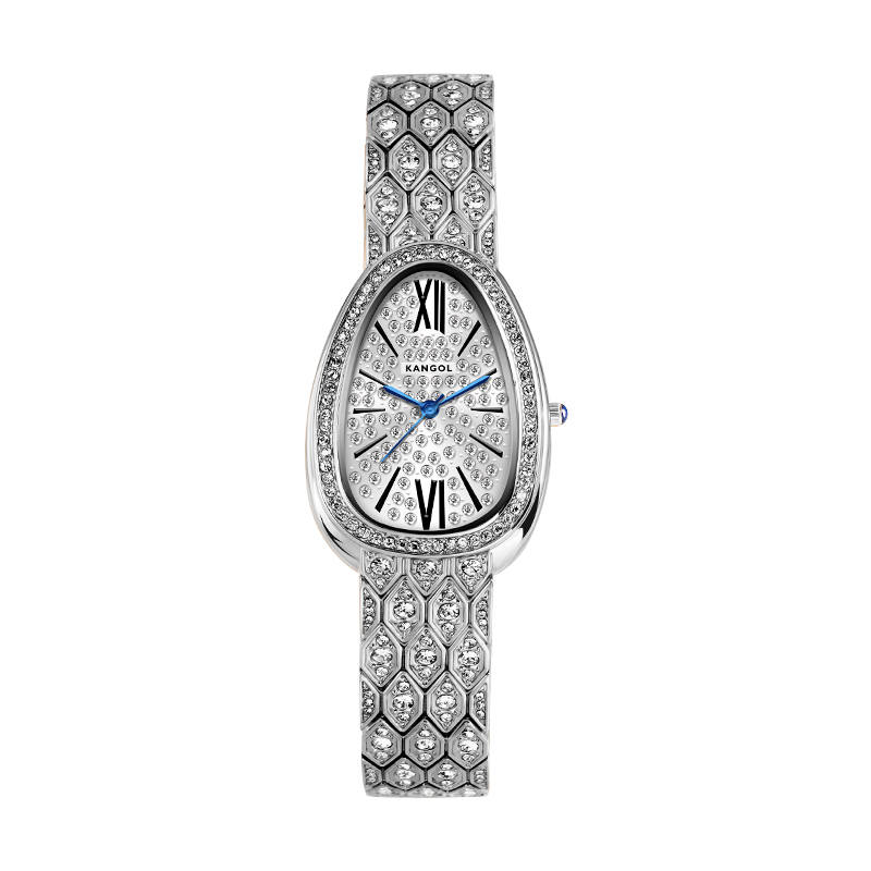 KANGOL Quartz Movement Metal Strap Watch Women's Watch Silver Dial