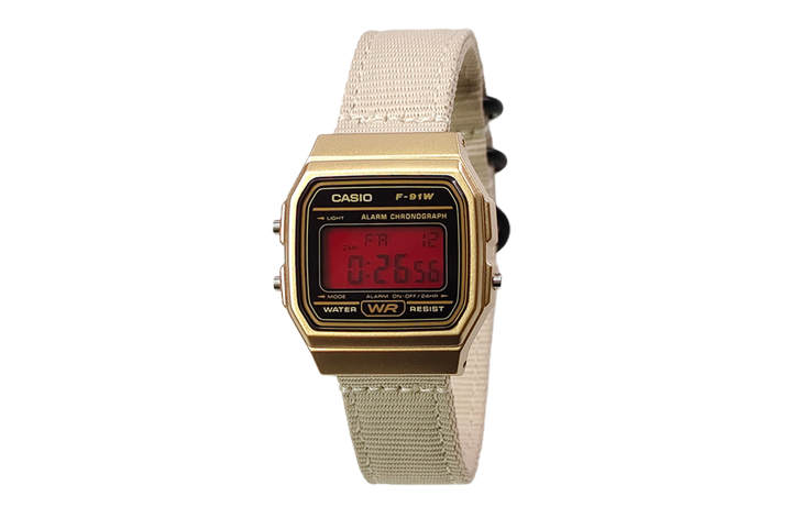 CASIO CASIO Custom Collection Quartz Movement Nylon Strap Watch Men's Watches Black Dial