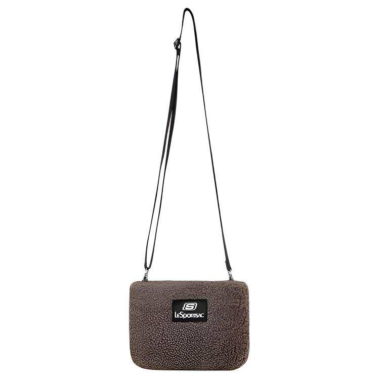 Skechers LeSportsac LePoesi 100% Polyester Imitation Wool Fabric Crossbody Bag, Shoulder Bag Unisex Tree Brown