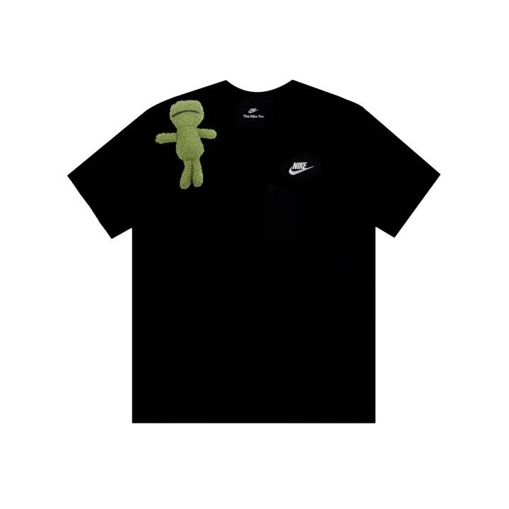 Nike Nike Swoosh T Shirts Men's Black Crew Neck Moderate Straight Fit