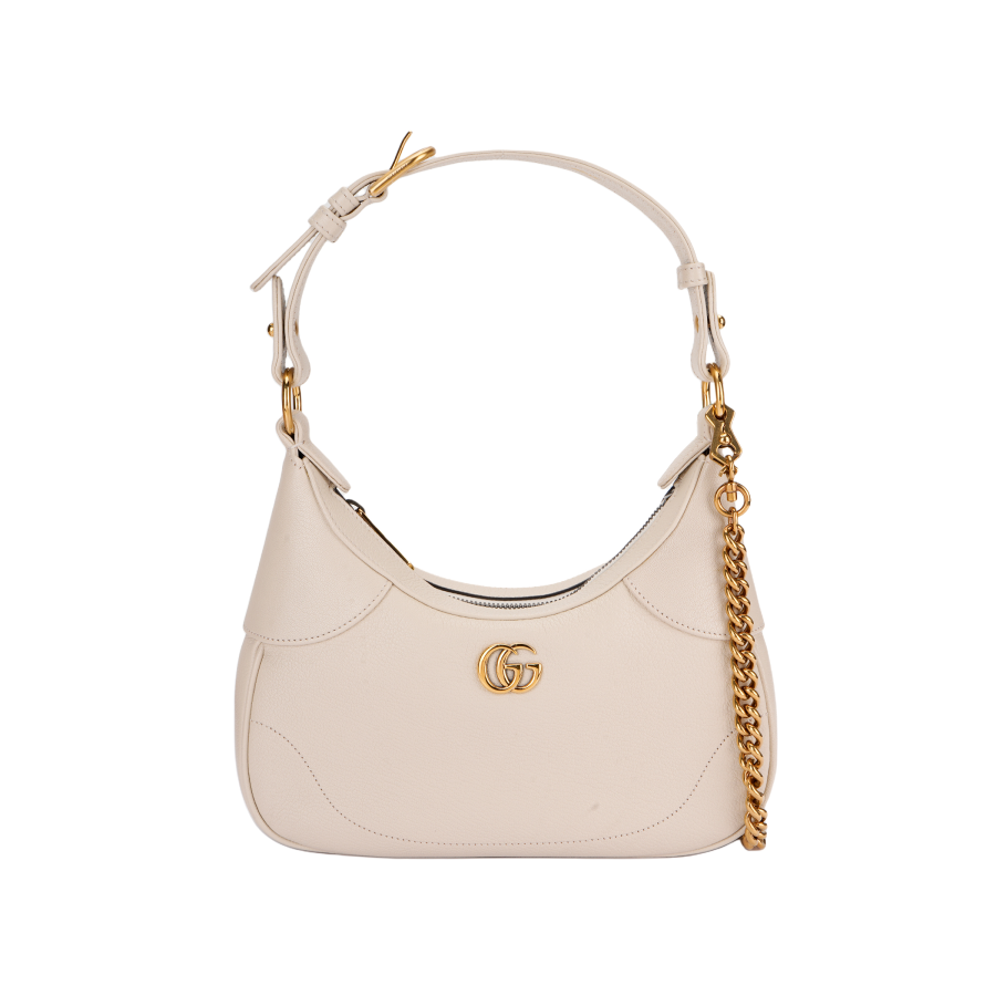 GUCCI Aphrodite Leather Handbag, Shoulder Bag Small Women's White
