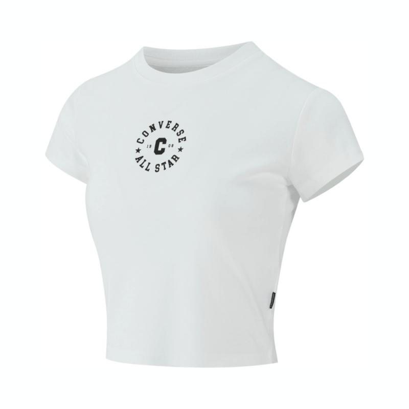 Converse T Shirts Women's White Crew Neck Moderate Other