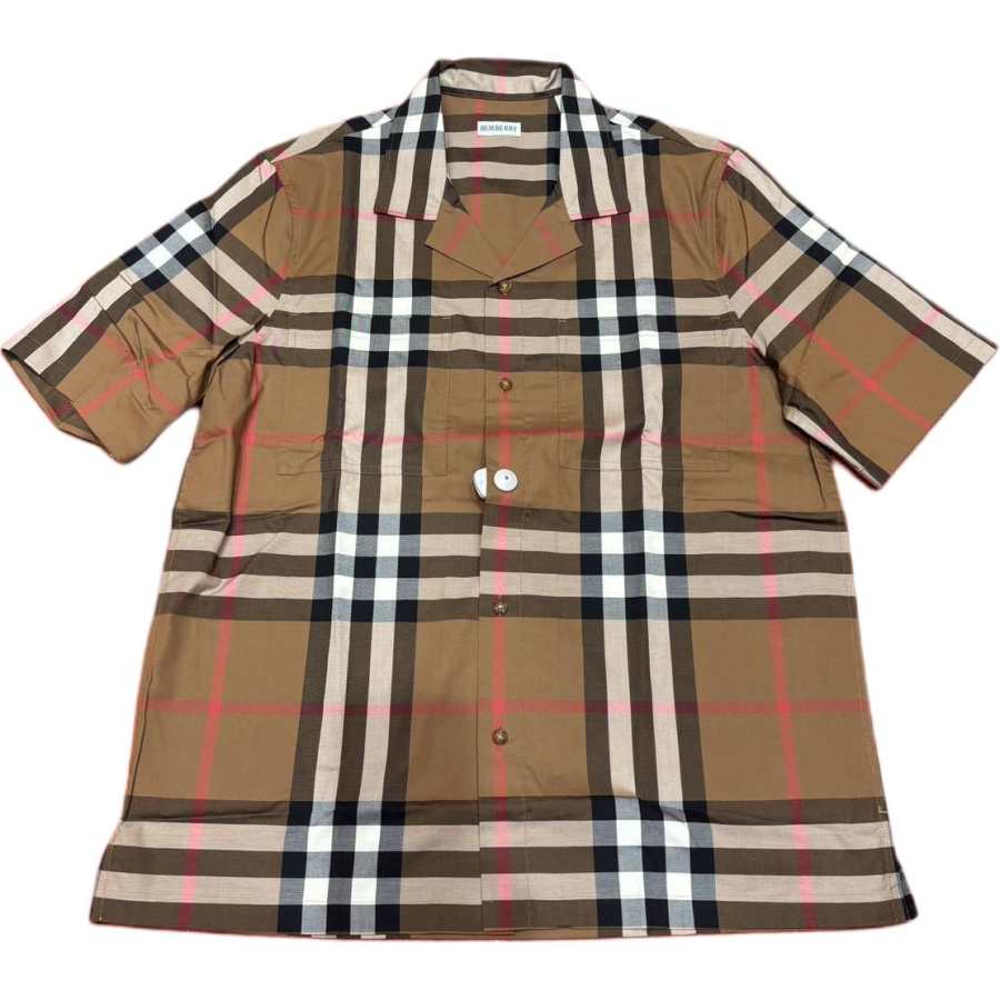 Burberry Shirts Men's Khaki Lapel Moderate Straight Fit