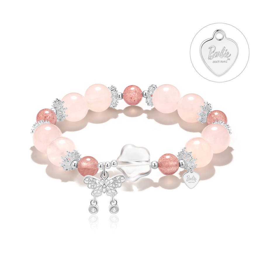 Barbie Strawberry Quartz Beaded Bracelets Women's